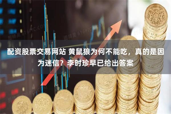 配资股票交易网站 黄鼠狼为何不能吃，真的是因为迷信？李时珍早已给出答案